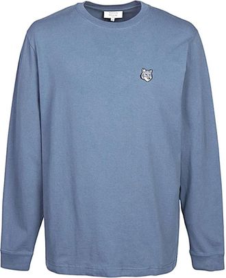 Maison Kitsun&eacute; Hoodies & sweatvesten, Heren, Blauw, S, Maglia