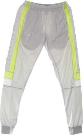 Kappa Broeken, Heren, Grijs, L, Polyester, Slim Heren Trainingsbroek Grijs Lt/groen