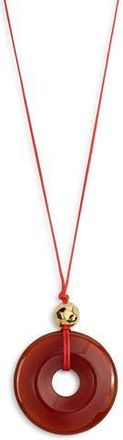 Frasier Sterling Angel Fish Cord Pendant Necklace in Red at Nordstrom Rack
