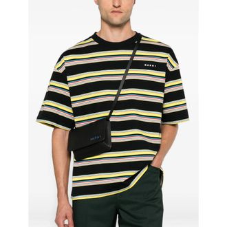 Marni Grained Calf Leather Crossbody Bag - Black