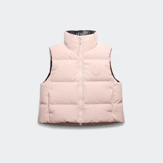 Canada Goose Grandview Cropped Vest Tonal Disc (Women, Vintage Rose, XS)