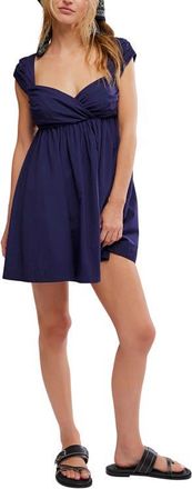 Free People Raven Open Back Babydoll Minidress in Celestial Indigo at Nordstrom, Size X-Small