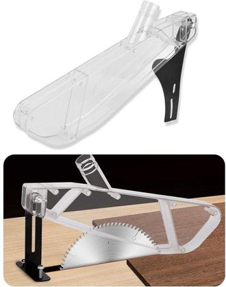 OEM Funda Protectora Para Sierras De Mesa - Acr&iacute;lico Ligero Y Transparente Con Herramienta De Medici&oacute;n Integrada - Apta Para Hojas De Sierra De 10 A 25 Cm
