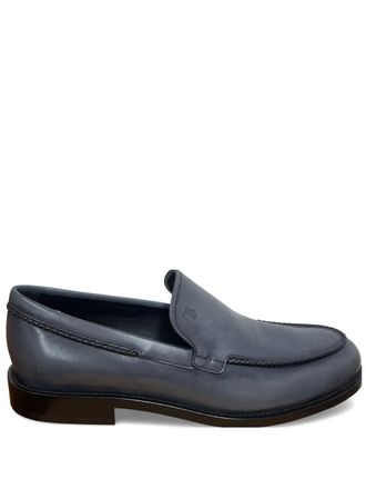 Tod's braided-detail leather loafers - men - Calf Leather/Calf Leather/Rubber - 6 - Blue