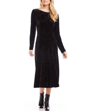 Karen Kane Kate Velvet Midi Dress In Black