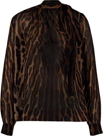 Givenchy Dames, Blouses & Shirts, Bruin, Maat: S Zijde