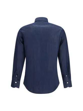 Finamore Giza 45 Denim Shirt - Navy