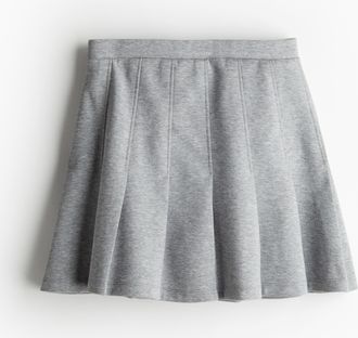 H&M Faltenjupe aus Scuba - Grau