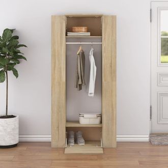 Berkfield Home Hallway Cabinets 2 pcs Sonoma Oak Engineered Wood in Brown