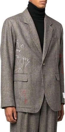 &Eacute;tudes Studio Plane Respo Check Suit Jacket - Heren - Business blazers - Bruin - L - Kostuums