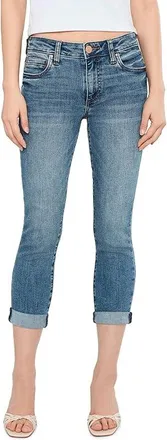 Kut from the Kloth Petite Catherine Boyfriend Womens Jeans Enigmatic : 10P 26.5, Cotton/Denim/Spandex