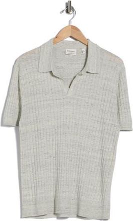 Bonobos Heathered Rib Knit Polo in Light Grey Linen at Nordstrom Rack, Size Xx-Large