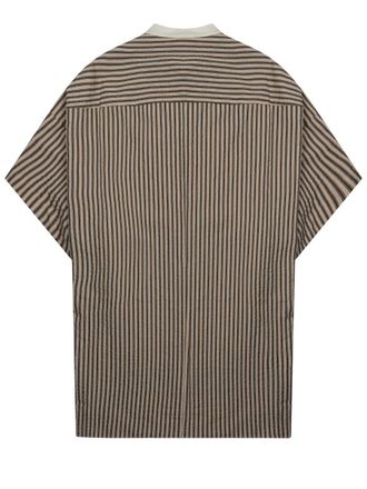 Alysi Striped Viscose-Blend Mini Dress - Beige