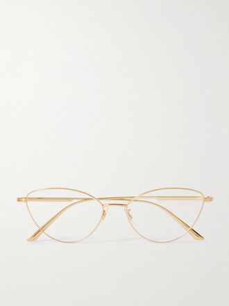 Oliver Peoples + Khaite Occhiali Da Vista In Metallo Dorato Con Montatura Cat-eye 1998rx - Oro