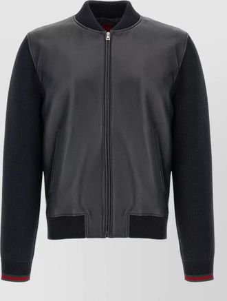 Gucci tassel bomber jacket high neck knit