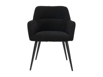 VENTE-UNIQUE.COM Set de 2 sillas poli&eacute;ster negro