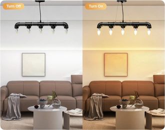 OEM L&aacute;mpara Colgante De 5 Luces, Altura Regulable 100 Cm, Longitud 65 Cm, Solo Para Uso En Interiores, Voltaje 110v
