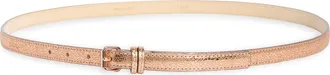 Longchamp Leather Belt in Rose Gold at Nordstrom Rack