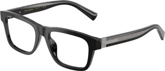Dolce & Gabbana Rechthoekig Optisch Montuur - Heren - Brillen - Zwart - 53 MM - Accessoires