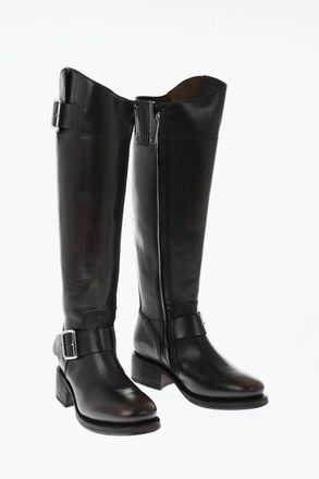 Dsquared2 Stivali Alti HEELED in Pelle con Zip Interna Dsquared2