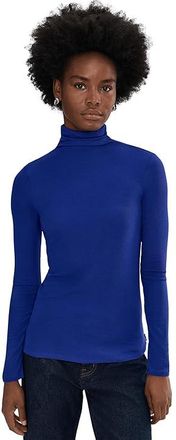 AG - Adriano Goldschmied Chels Turtleneck Womens Clothing Endless Blue : SM (US 2-4), Lyocell/Spandex
