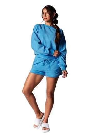 Tavi Ease Crew Terry Sweatshirt in Ocean at Nordstrom, Size Xx-Large