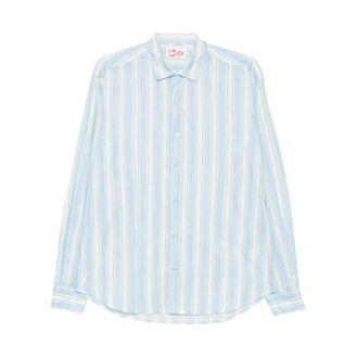 MC2 Saint Barth Sikelia Shirt - Heren - Casual Overhemden - Blauw - XL - Katoen - Overhemden