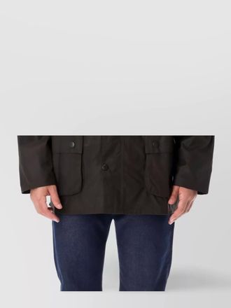 Barbour corduroy collar front pockets adjustable cuffs long sleeves