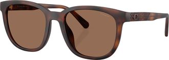 Coach Womens 54 mm Transparent Brown Sunglasses