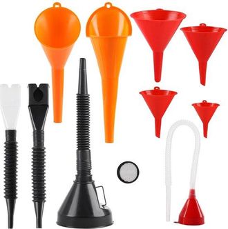 OEM Juego 10 Embudos Autom&oacute;viles, Embudos Flexibles &Aacute;ngulo Recto, Desmontables, Embudo F&aacute;cil Embudos Pl&aacute;stico Agua/gasolina/refrigerante/aceite Motor