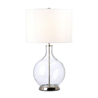 Netlighting Orb Table Lamp with Round Shade Polished Nickel in Grey