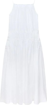 Another Tomorrow Abito arricciato con scollatura posteriore - Bianco