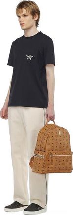 MCM Stark Side Studs Backpack in Visetos in Cognac at Nordstrom