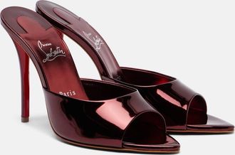 Christian Louboutin Miss Z 100 mirrored leather mules