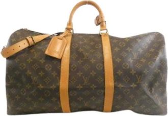 Louis Vuitton Pre-owned Weekend Bags, female, Brown, Size: ONE SIZE Pre-owned Canvas Weekend Bag