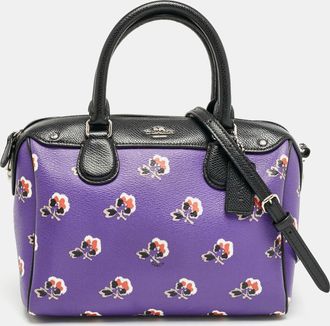 Coach Multicolor Floral Print Coated Canvas Mini Bennett Satchel
