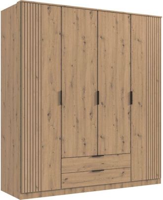 Calicosy Calicosy - Armadio 4 ante battenti e 2 cassetti L180 cm - luebeck