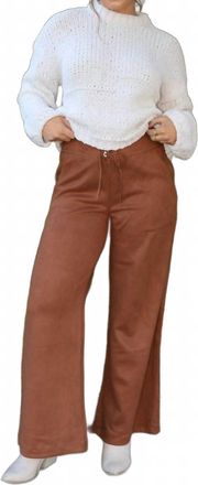 Le Lis Blanc Deux Sadee Suede Pants In Camel