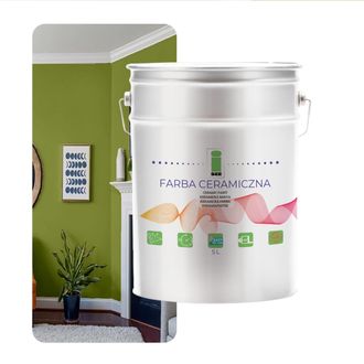 OEM Pintura De Pared Cer&aacute;mica Verde Musgo Lavable 5l Resistente A Las Manchas
