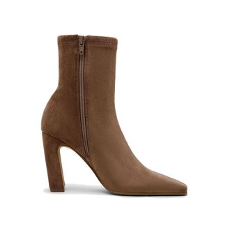 Steve Madden Womens Vinka Boot Taupes - Taupe Fabric - Size UK 7