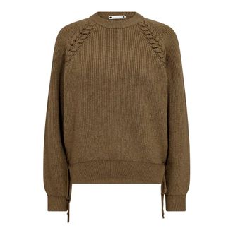 Co'Couture Jersey de cuello redondo - Knitwear - Mujer - Marr&oacute;n - XL