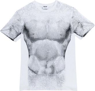 Moschino Statua T-shirt - Heren - T-shirts - Wit - 2XL - Katoen - Tops