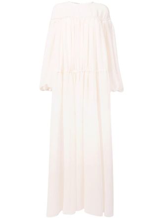 Philosophy di Lorenzo Serafini long summer dress - women - Polyester/Polyester - 46 - Neutrals