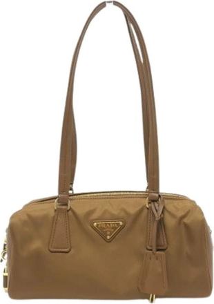Prada Pre-owned Vintage Schoudertas - Dames - Vintage Schoudertas - Bruin - ONE Size - Leer - Vintage