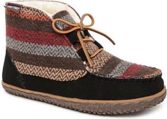 Minnetonka Torrey Faux Fur Lined Slipper Bootie in Black Multi at Nordstrom, Size 11