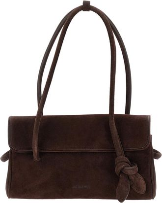 Jacquemus Brown Le Turismo Long Suede Shoulder Bag
