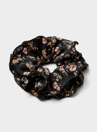 Simons Womens Floral ruffled large scrunchie