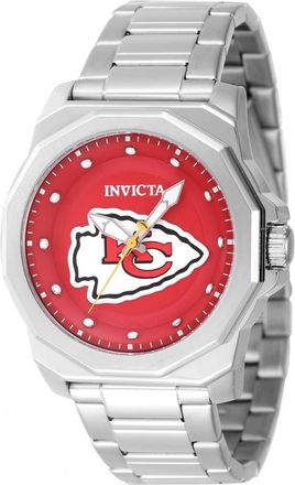 Invicta Nfl Kansas City Chiefs Quartz Red Dial Mens Watch 47928