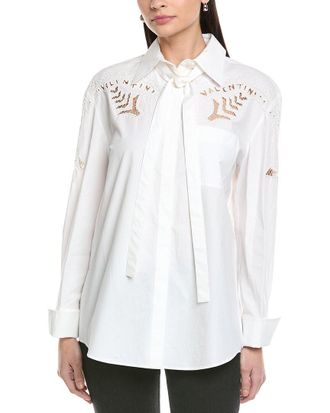 Valentino Embroidered Eyelet Shirt