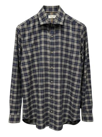 Alley Docks 963 checked shirt - men - Fabric - L - Blue